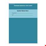 Create Professional Training Manuals | Editable Templates example document template