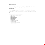 Job Offer Letter In Pdf Format example document template