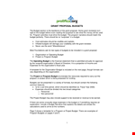 Nonprofit Program Budget Template example document template