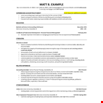 Project Accountant Resume Example | Accounting, University, Service, Experience | Greenville example document template