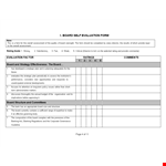 Director Self Evaluation Examples | Evaluation Comments for Board example document template