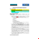 Permanent Employment Agreement Template example document template