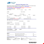 Personnel Requisition Form example document template