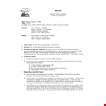 Meeting Notes Template - Capture Project Meeting Details with an Authorized Board example document template