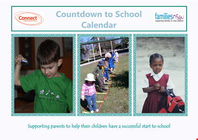 School Countdown Calendar Template | Plan and Track Important School Events