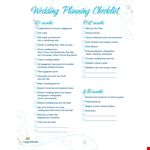 Wedding Planning Checklist example document template