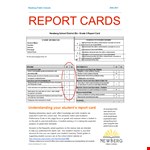 Report Card Template for Students example document template