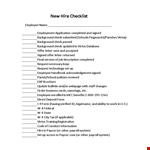 Complete New Hire Checklist with Background Check - Ensure Employee Compliance | Virtus-Signed example document template