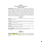 Corporate Bylaws | Define Corporate Policies & Procedures for Your Board example document template 