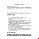 Scholarship Donor Thank You Letter example document template