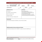 Effective Classroom Management Plan for Teachers to Enhance Student Engagement and Learning example document template