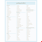 Packing List Template - Free Download for Efficient Travel Planning example document template