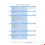 House Cleaning Schedule Template example document template