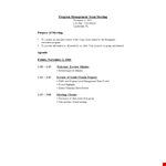 Program Management Meeting Agenda Template example document template