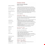 Sales Executive Resume Example example document template