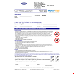 Vehicle Loan Agreement Form example document template