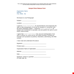 Photo Release Form Template example document template