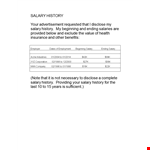 Disclose Salary History with this Template example document template