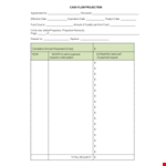 Cash Flow Projection Template in Word example document template 