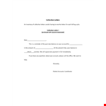 Effective Collection Letter Template for Overdue Account Balances | Letters for Collections example document template