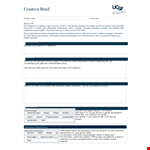 Create Killer Projects with Our Creative Brief Template example document template
