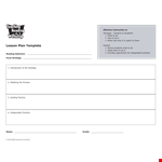 Lesson Plan Template for Effective Student Practice Strategy example document template