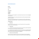 Cohabitation Agreement Template - Protect Your Property and Party Rights example document template