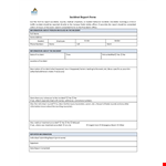 Free Blank Incident Report Form | Complete Office Incident Reports | Capture Essential Information example document template