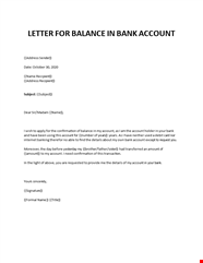 Loan Balance Request Letter Gambaran