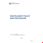 Disciplinary Procedure: Employee Appeal and Hearing | Clear Steps for Disciplinary Process example document template