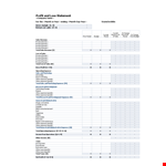 Track Your Business's Profit and Loss with Our Easy-to-Use Template example document template