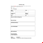 Referral Form Template example document template