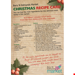 Free Christmas Recipe Card Template | Organize Your Festive Recipes example document template