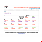 Preschool Snack Schedule Template - School Melissa Misuraca example document template