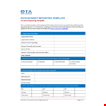 Quick and Easy Incident Report Template for Organizing Network Issues - Version Unknown example document template