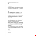 Employment Letter Of Recommendation For Coworker example document template