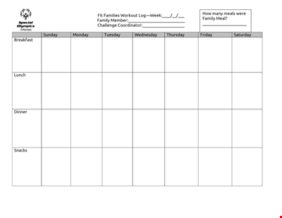 Get Fit as a Family with our Printable Workout Log | Track your progress and stay motivated