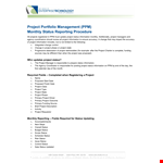 Project Management Status Report Template example document template