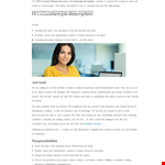 Human Resources Administrative Assistant Job Description example document template