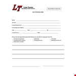 Hr Exit Interview Form example document template