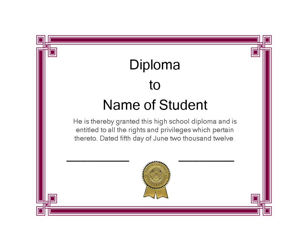 Custom Diploma Templates - Design Your Own Diploma - Get Started Today