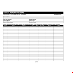 Sample Annual Report example document template