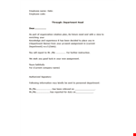 Internal Transfer Letter Format example document template 