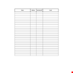 Easy Sign Up Sheet - Collect Addresses & State Info example document template 