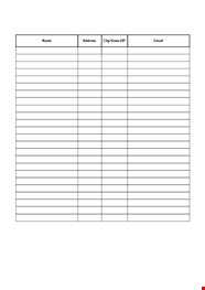 Easy Sign Up Sheet Collect Addresses State Info