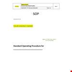 High-Quality SOP Templates with Signature & Appendix - Download Now example document template