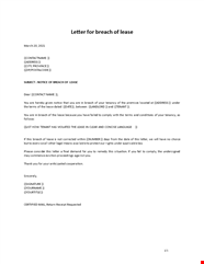 Lease Break Letter Template