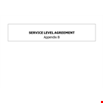 Marketing Service Level Agreement Template: Service, Services, Requirements, Describes example document template