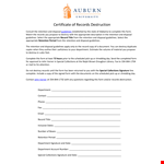 Certificate Of Records Destruction Guidelines: Retention, Disposal example document template