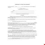 Independent Contractor Agreement | Contractor Agreement with Owner example document template